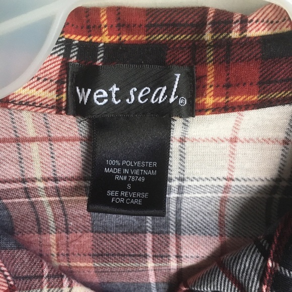 Wet Seal & J.Crew Plaid and Checkered Button Up Blouse Top Lot of 2 Size Small - Picture 2 of 11